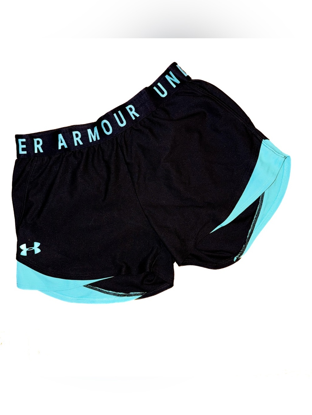 Under Armour Women’s Play Up 3.0 Black & Teal Women's Running Shorts